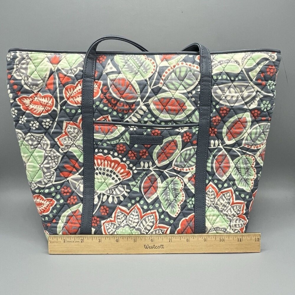 Vera Bradley 14"x11" Shoulder Tote Bag Purse Nomadic Floral Pattern 2016 - Picture 7 of 13